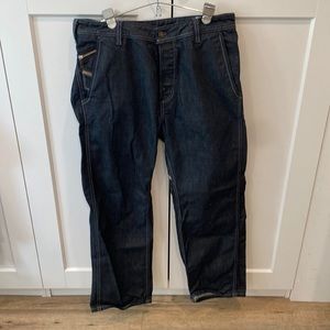 Men’s Diesel Jeans Raw Denim Pheyo Size 34x30 Vintage/Gurkha Look